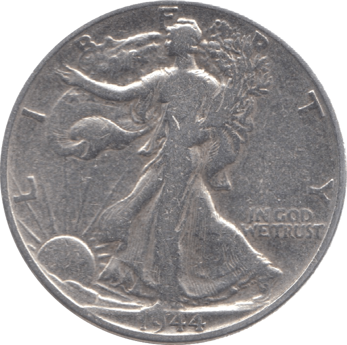 1944 SILVER HALF DOLLAR USA - SILVER WORLD COINS - Cambridgeshire Coins