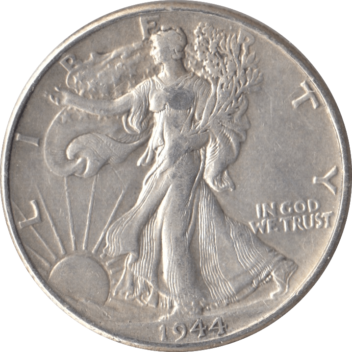 1944 SILVER HALF DOLLAR USA - SILVER WORLD COINS - Cambridgeshire Coins