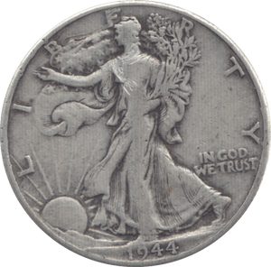 1944 SILVER HALF DOLLAR USA - WORLD SILVER COINS - Cambridgeshire Coins