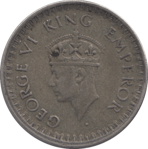 1944 SILVER HALF RUPEE INDIA - SILVER WORLD COINS - Cambridgeshire Coins