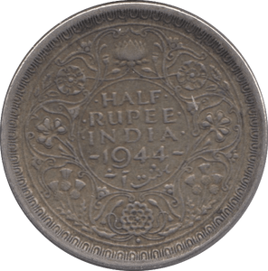 1944 SILVER HALF RUPEE INDIA - SILVER WORLD COINS - Cambridgeshire Coins