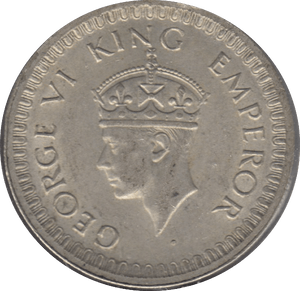 1944 SILVER HALF RUPEE INDIA - SILVER WORLD COINS - Cambridgeshire Coins
