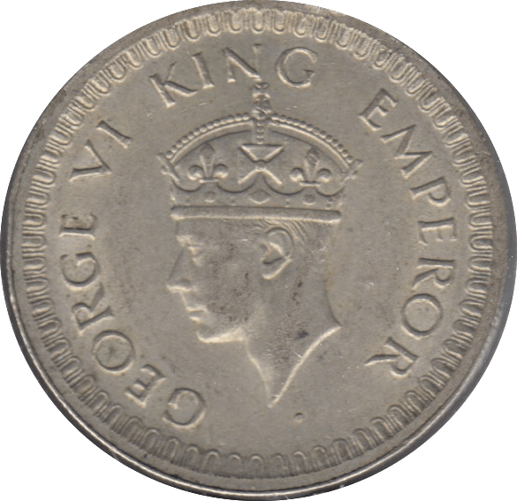 1944 SILVER HALF RUPEE INDIA - SILVER WORLD COINS - Cambridgeshire Coins