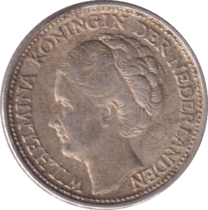 1944 SILVER NETHERLANDS 10 CENTS - SILVER WORLD COINS - Cambridgeshire Coins