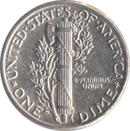 1944 SILVER ONE DIME USA - SILVER WORLD COINS - Cambridgeshire Coins