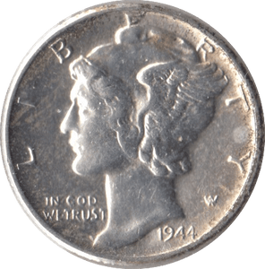 1944 SILVER ONE DIME USA - SILVER WORLD COINS - Cambridgeshire Coins