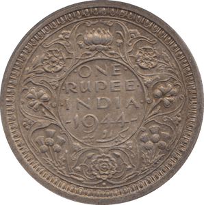 1944 SILVER ONE RUPEE INDIA 2 - WORLD COINS - Cambridgeshire Coins