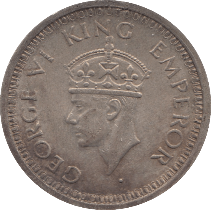 1944 SILVER ONE RUPEE INDIA 6 - WORLD COINS - Cambridgeshire Coins