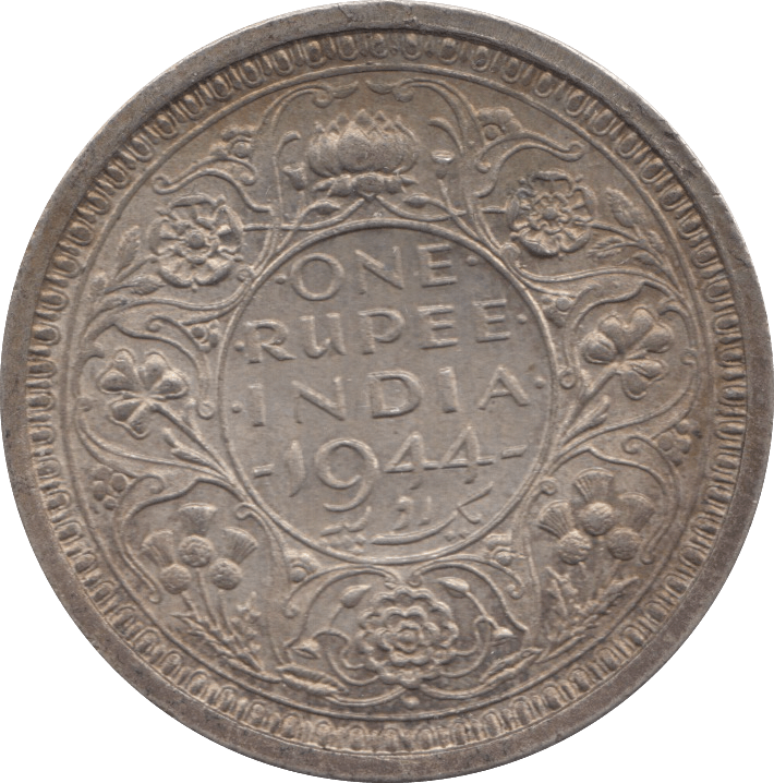 1944 SILVER ONE RUPEE INDIA 6 - WORLD COINS - Cambridgeshire Coins