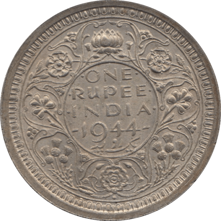 1944 SILVER ONE RUPEE INDIA 7 - WORLD COINS - Cambridgeshire Coins