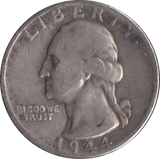 1944 SILVER QUARTER DOLLAR USA - SILVER WORLD COINS - Cambridgeshire Coins