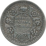 1944 SILVER QUARTER RUPEE INDIA - SILVER WORLD COINS - Cambridgeshire Coins