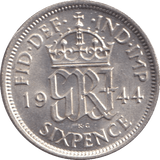1944 SIXPENCE ( UNC ) - Sixpence - Cambridgeshire Coins