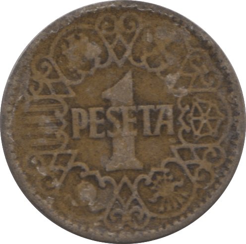 1944 SPAIN ONE PESATA - WORLD COINS - Cambridgeshire Coins