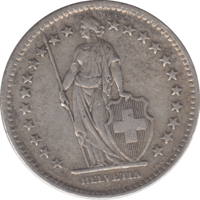 1944 SWITZERLAND SILVER 2 FRANCS REF 24 - WORLD COINS - Cambridgeshire Coins