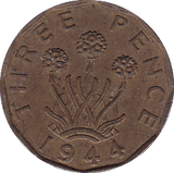 1944 THREEPENCE ( AUNC ) BRASS - Threepence - Cambridgeshire Coins