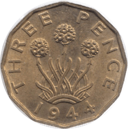 1944 THREEPENCE ( BU ) 23 - Threepence - Cambridgeshire Coins