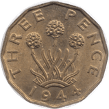 1944 THREEPENCE ( BU ) 23 - Threepence - Cambridgeshire Coins