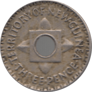 1944 THREEPENCE NEW GUINEA H119 - WORLD COINS - Cambridgeshire Coins