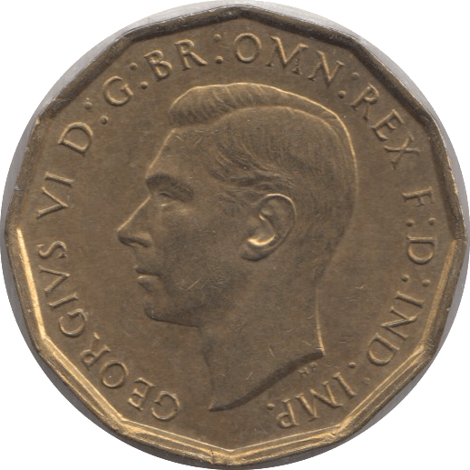 1944 THREEPENCE ( UNC ) 1 - Threepence - Cambridgeshire Coins