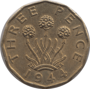 1944 THREEPENCE ( UNC ) 1 - Threepence - Cambridgeshire Coins