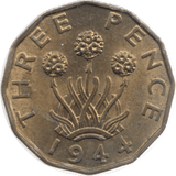 1944 THREEPENCE ( UNC ) 26 - Threepence - Cambridgeshire Coins