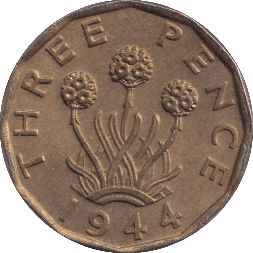 1944 THREEPENCE ( UNC ) 2 - Threepence - Cambridgeshire Coins