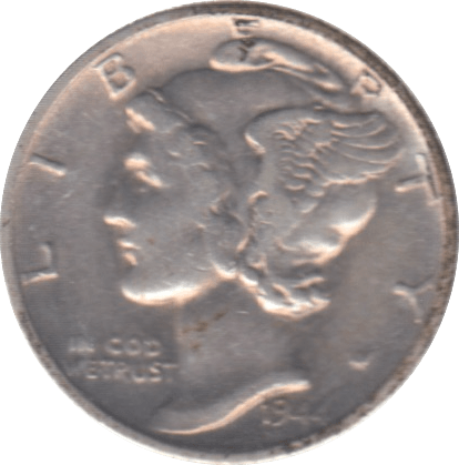 1944 USA SILVER DIME 10 CENTS - SILVER WORLD COINS - Cambridgeshire Coins