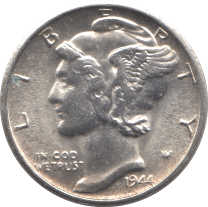 1944 USA SILVER DIME SAN FRANCISCO MINT - SILVER WORLD COINS - Cambridgeshire Coins