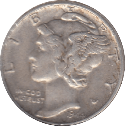1944 USA SILVER DIME - SILVER WORLD COINS - Cambridgeshire Coins