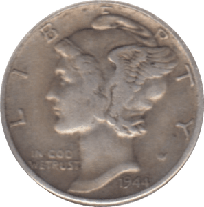 1944 USA SILVER DIME - SILVER WORLD COINS - Cambridgeshire Coins
