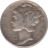 1944 USA SILVER DIME - SILVER WORLD COINS - Cambridgeshire Coins