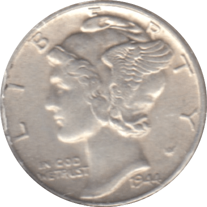 1944 USA SILVER DIME - SILVER WORLD COINS - Cambridgeshire Coins