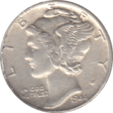 1944 USA SILVER DIME - SILVER WORLD COINS - Cambridgeshire Coins