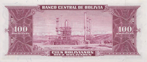 1945 100 BOLIVIANOS BANKNOTE BOLIVIA REF 617 - World Banknotes - Cambridgeshire Coins
