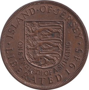 1945 1/12 SHILLING JERSEY - WORLD COINS - Cambridgeshire Coins