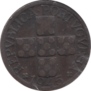 1945 20 CENTAVOS PORTUGAL - WORLD COINS - Cambridgeshire Coins