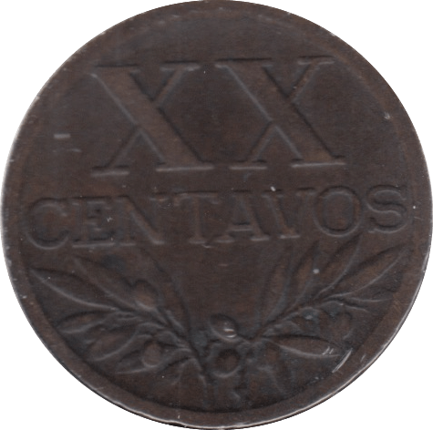 1945 20 CENTAVOS PORTUGAL - WORLD COINS - Cambridgeshire Coins