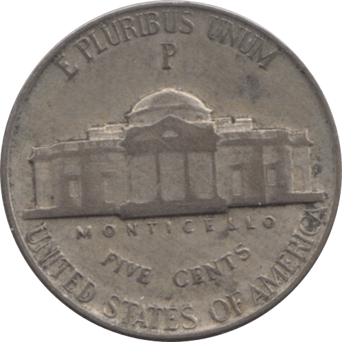 1945 5 CENTS USA - SILVER WORLD COINS - Cambridgeshire Coins