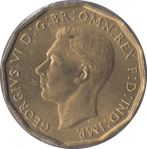 1945 BRASS THREEPENCE ( BU ) - Threepence - Cambridgeshire Coins