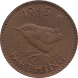 1945 FARTHING 2 ( BU ) 12 - Farthing - Cambridgeshire Coins