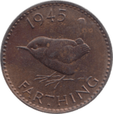 1945 FARTHING ( UNC ) 26 - Farthing - Cambridgeshire Coins