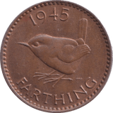1945 FARTHING ( UNC ) - Farthing - Cambridgeshire Coins
