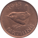 1945 FARTHING ( UNC ) - Farthing - Cambridgeshire Coins