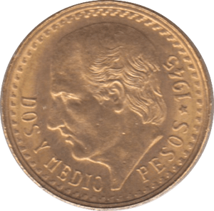1945 GOLD 2 1/2 PESO MEXICO - Gold World Coins - Cambridgeshire Coins