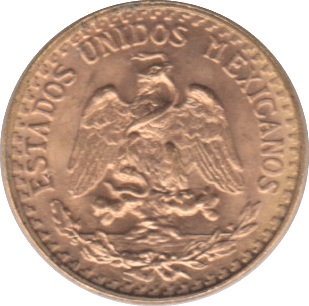 1945 GOLD 2 PESO MEXICO - Gold World Coins - Cambridgeshire Coins