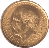 1945 GOLD 2.5 PESO MEXICO - Gold World Coins - Cambridgeshire Coins