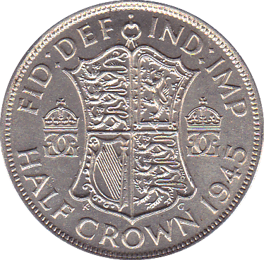 1945 HALFCROWN ( BU ) - Halfcrown - Cambridgeshire Coins