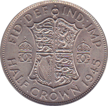 1945 HALFCROWN ( UNC ) - Halfcrown - Cambridgeshire Coins