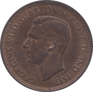 1945 HALFPENNY ( UNC ) 1 - Halfpenny - Cambridgeshire Coins